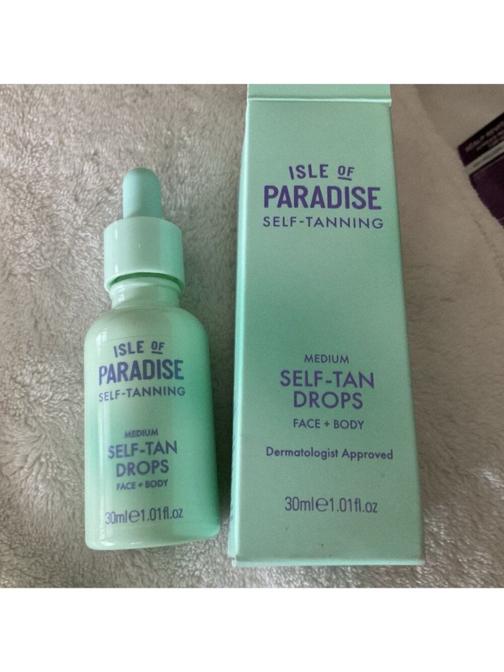 Isle of Paradise Face & Body Self Tanning Drops Medium 1.69 oz 50 ml New In Box